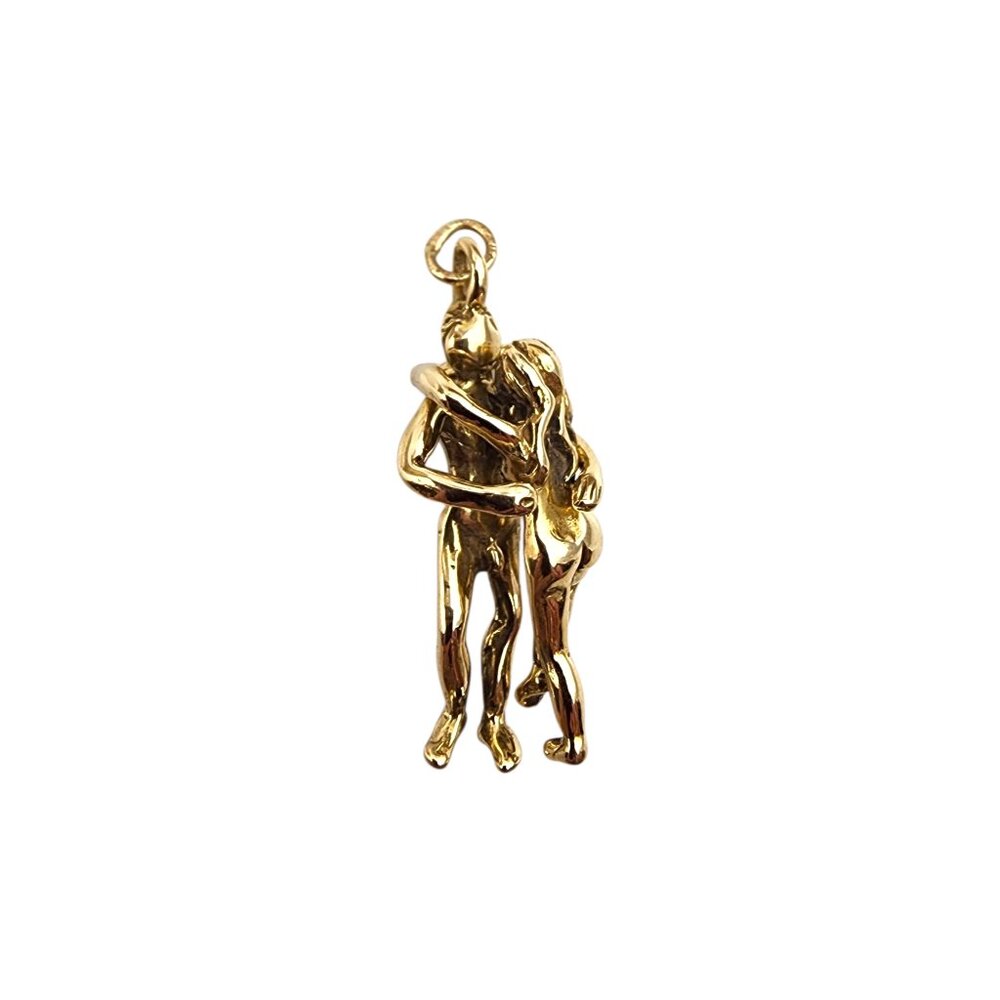 14K Yellow Gold Loving Couple Charm #22338 - Picture 2 of 6